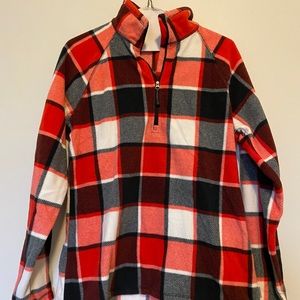 Eddie Bauer Plaid Quarter Zip